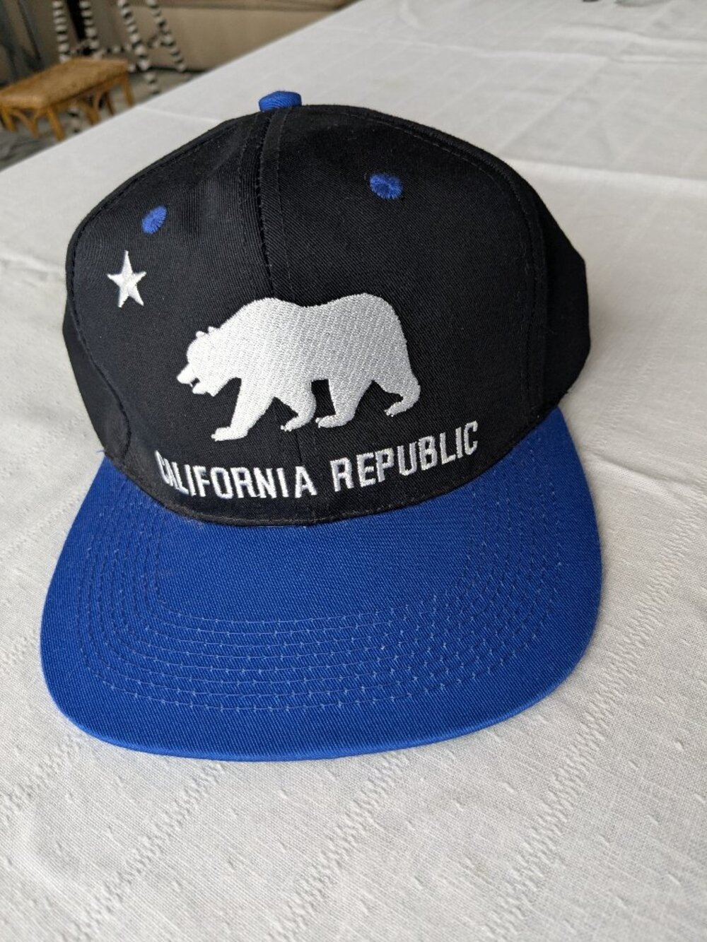 California Republic Trucker Hat Black/Blue Like New